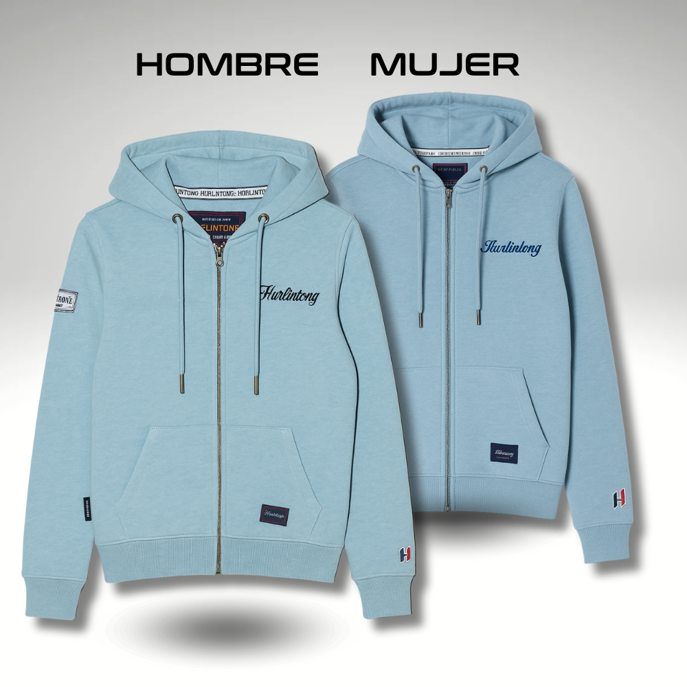 Chaqueta Hoodie Azul Jazpe